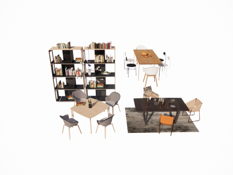 家具 餐桌su模型
