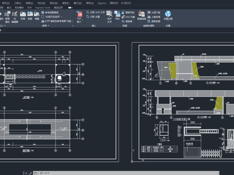 门卫大门口施工图cad施工图