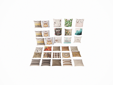 家纺 抱枕su模型