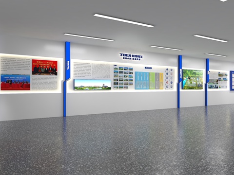  企业文化墙  企业品牌墙3d模型 