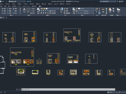 23个柜子设计详图全套cad施工图