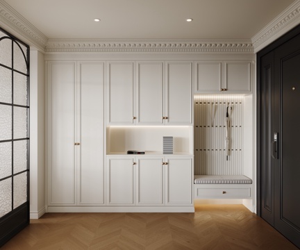 法式门厅玄关su模型