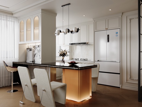 法式餐厅su模型