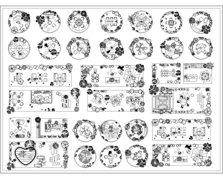 公园树池园林景观节点CADcad施工图