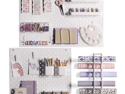  现代儿童陈设 儿童钉板3d模型 