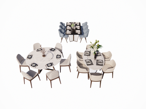 家具 餐桌su模型