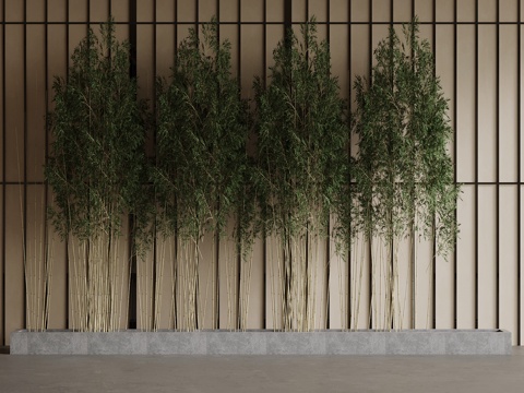 新中式 竹子su模型