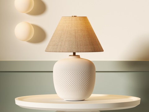  侘寂风台灯3d模型 