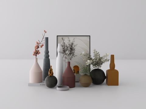 摆件组合su模型