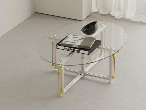 现代茶几 玻璃茶几su模型