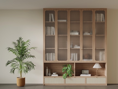 中古风书柜 置物柜su模型