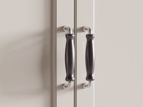 法式柜门拉手 门把手su模型