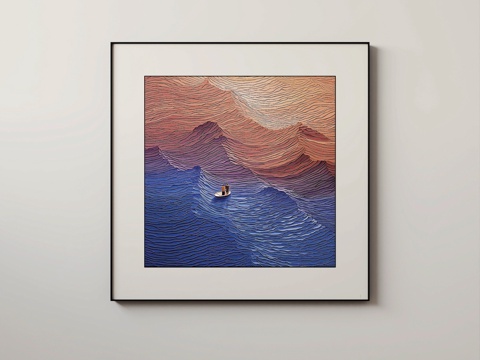 现代装饰挂画su模型