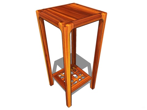 花几 展示架 展示几 边几 角几 实木边几su模型