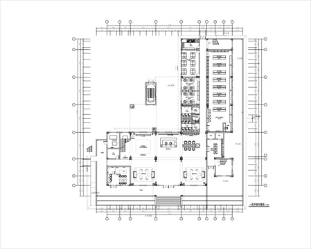 游客中心平面布置图cad施工图