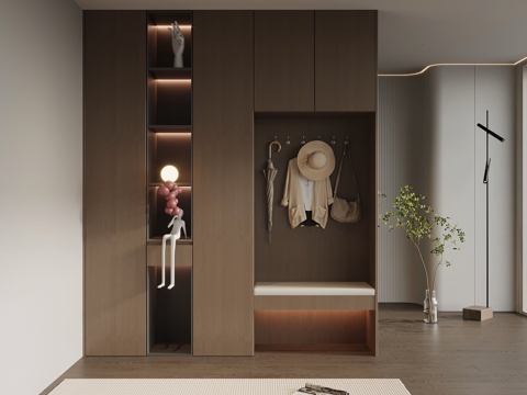 现代意式鞋柜 入户鞋柜su模型