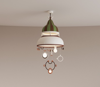 现代儿童房吊灯 异形吊灯 艺术吊灯 多头吊灯 女孩房吊灯su模型