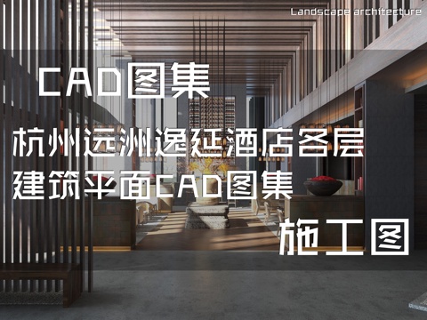 杭州远洲逸延酒店各层建筑平面CAD施工图集cad施工图