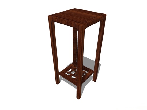 花几 展示架 展示几 边几 角几 实木边几su模型