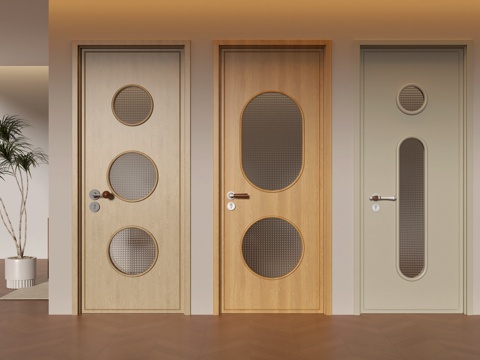 现代单开门su模型