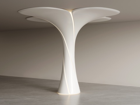 现代装饰柱子 发光柱子su模型