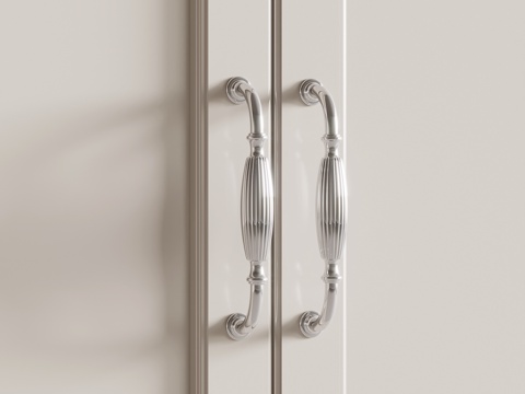 法式柜门拉手 门把手su模型