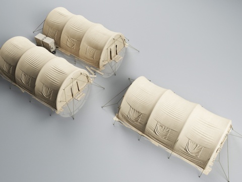  充气帐篷 战争帐篷 露营帐篷3d模型 