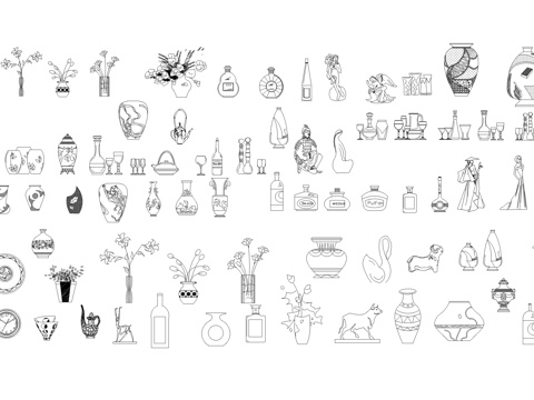 装饰摆件CADcad施工图