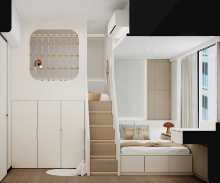 现代儿童房su模型