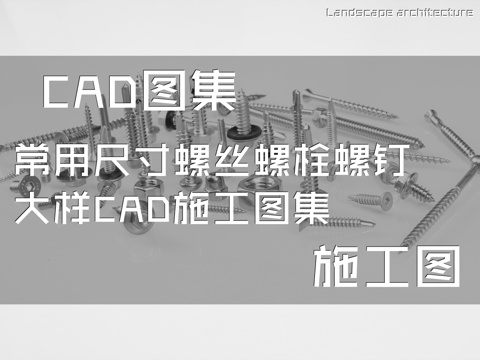 常用尺寸螺丝螺栓螺钉大样CAD施工图集cad施工图