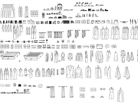 衣服CAD图库cad施工图