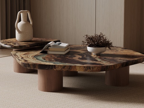 中古风茶几 边几su模型