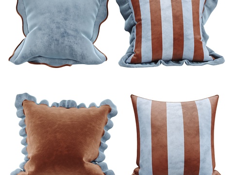  中古风装饰抱枕3d模型 