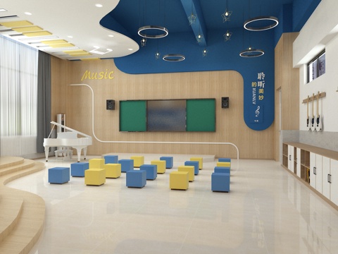  音乐教室  娱乐教室3d模型 