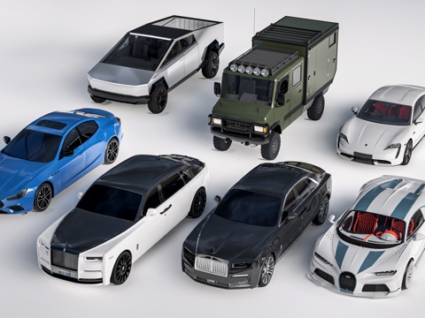 现代汽车 轿车 交通工具su模型