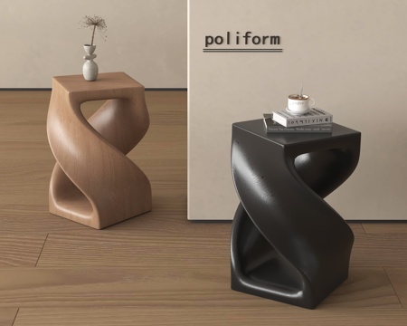 法式复古边几 异形边几su模型