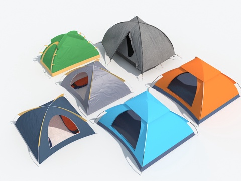 现代帐篷 户外帐篷 露营帐篷 帐篷su模型