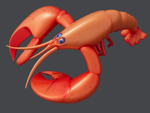 卡通大虾雕塑su模型