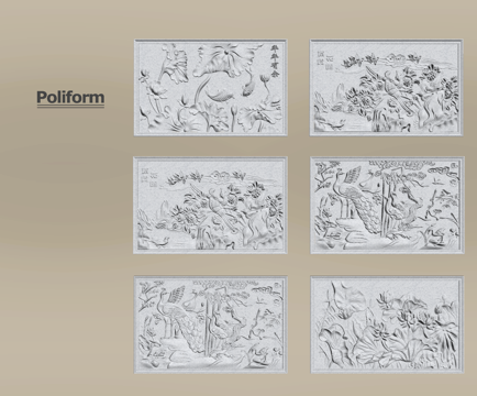 新中式雕花 浮雕 荷花 年年有余su模型