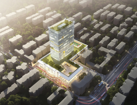 办公楼写字楼建筑 商住外观建筑 综合商业体su模型