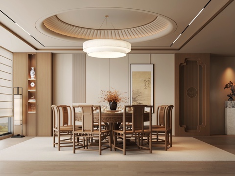  宋式餐厅3d模型 
