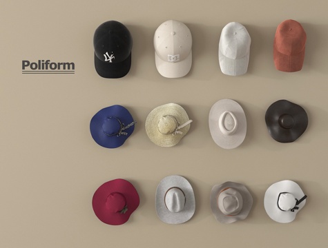  现代帽子 遮阳帽 礼帽su模型 