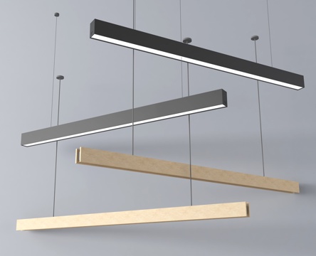 现代吊灯 金属吊灯 长条吊灯su模型