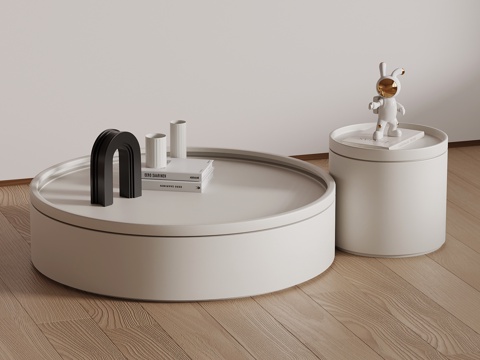 现代茶几 边几 圆几su模型