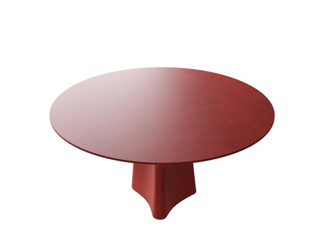 现代圆形餐桌su模型