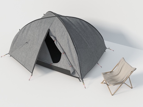户外露营 帐篷 户外帐篷 露营帐篷 露营桌 露营椅 户外椅su模型
