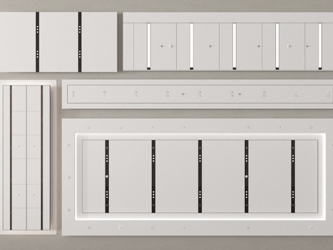 现代蜂窝吊顶su模型