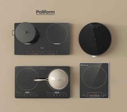 现代电磁炉 无烟灶 锅具 灶具su模型