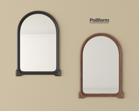 法式镜子 化妆镜 浴室镜su模型