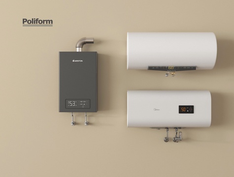 热水器 电热水器 燃气热水器su模型